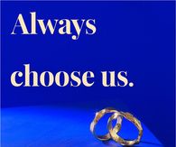 Always Choose Us Gold Wedding Rings