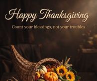 Happy Thanksgiving Count Your Blessings Not Your Troubles