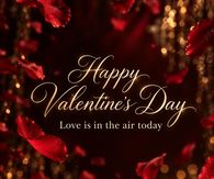 Happy Valentines Day Love Is In The Air Today Candles And Red Roses