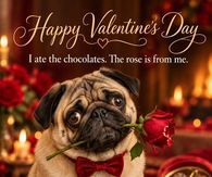 Happy Valentines Day I Ate The Chocolates The Rose Is From Me Funny