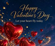 Happy Valentines Day Let Your Heart Fly Today
