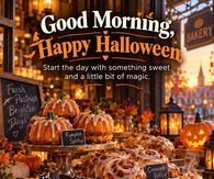 Good Morning Happy Halloween Start The Day With Something Sweet And A Little Bit Of Magic