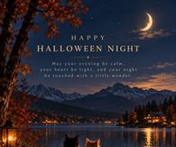 Happy Halloween Night May Your Evening Be Calm And Your Night Be Touched With A Little Wonder