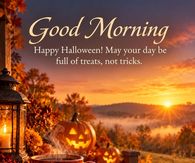 Good Morning Happy Halloween May Your Day Be Full Of Treats Not Tricks