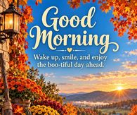 Good Morning Wake Up Smile And Enjoy The Boo Tiful Day Ahead Jack O Lanterns On Autumn Stone Steps